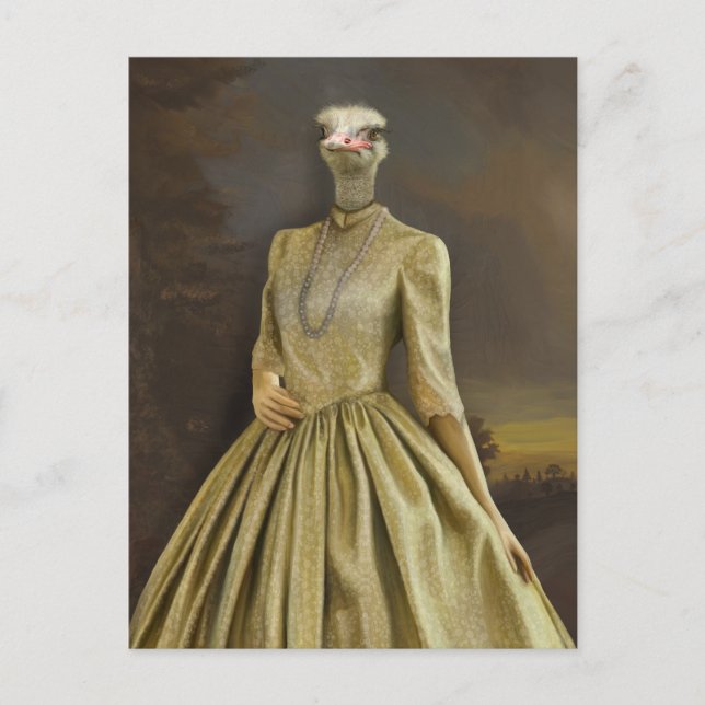 Cartão Postal Noble Beasts - Dandy Ostrich (Frente)