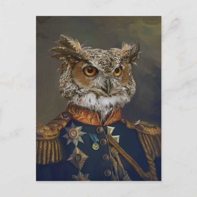 Cartão Postal Noble Beasts - Dandy Owl (Frente)