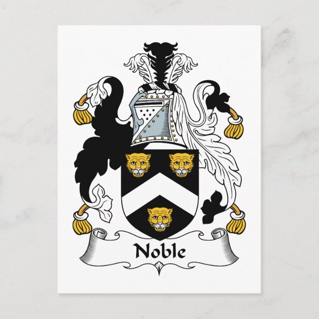 Cartão Postal Nobre Family Crest (Frente)