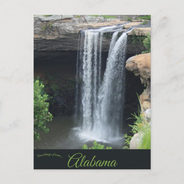 Cartão Postal Noccalula Falls Gadsden Alabama (Frente)