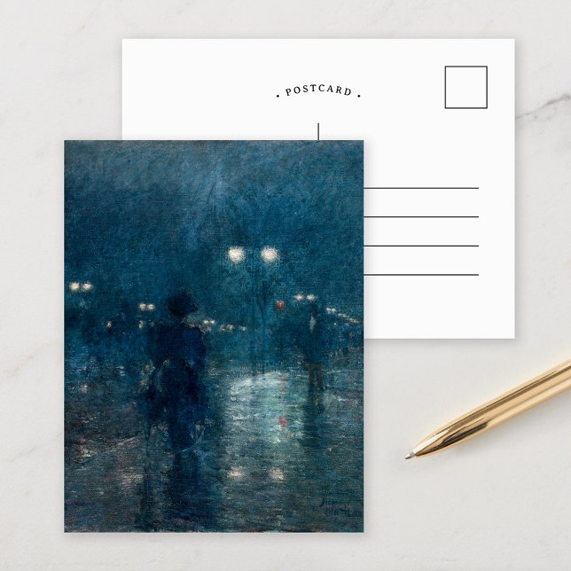 Cartão Postal Nocturno da Quinta Avenida | Childe Hassam (Criador carregado)