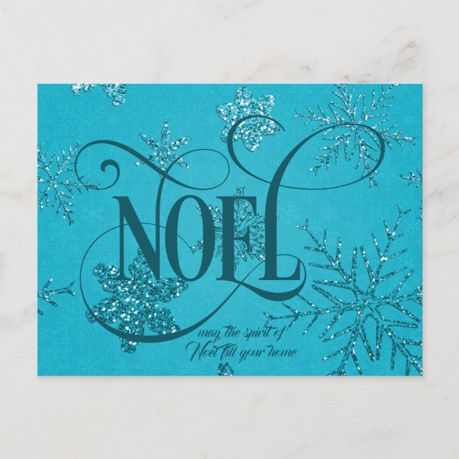 Cartão Postal NOEL Script Christmas  (Frente)