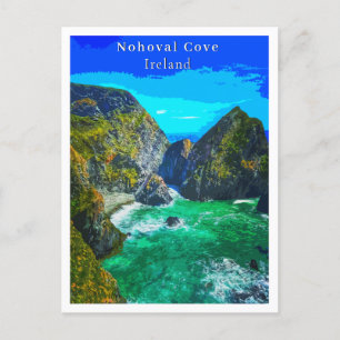 Cartão Postal Nohoval Cove Cork Irlanda Estilo Retroativo