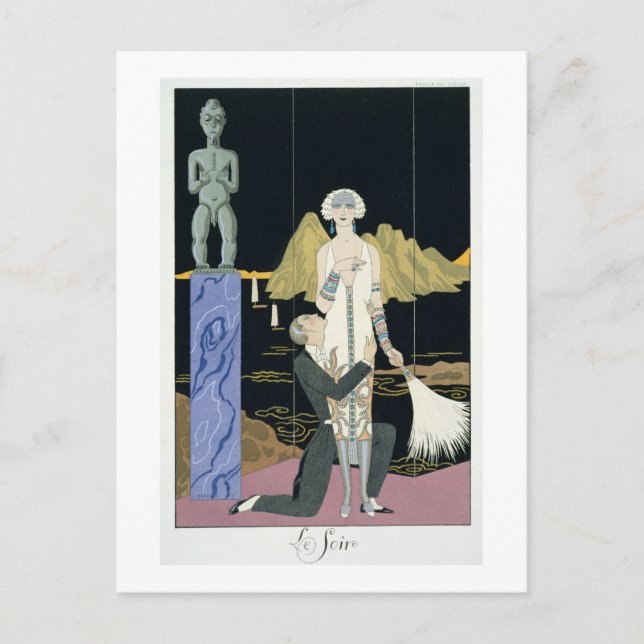 Cartão Postal Noite, 1925 (impressão de pochoir) (Frente)