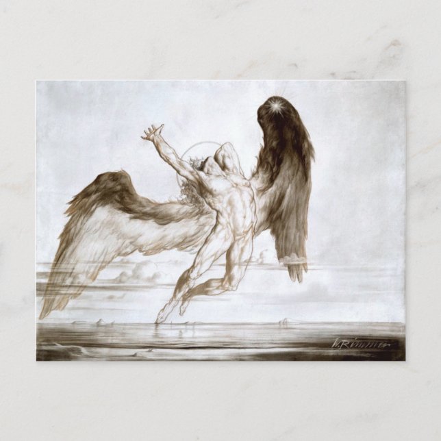 Cartão Postal Noite aka O Fim do Dia por William Rimmer (Frente)