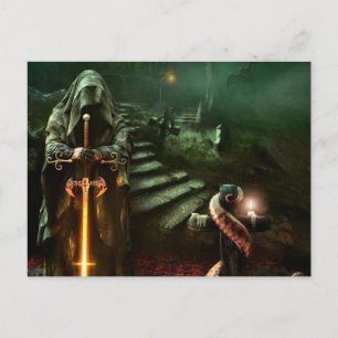 Cartão Postal Noite Assustadora de Halloween