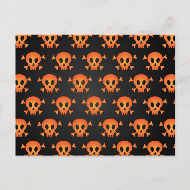 Cartão Postal Noite Assustadora de Halloween (Frente)