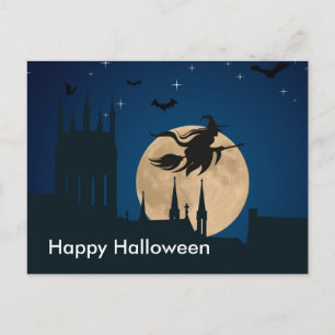 Cartão Postal Noite Assustadora de Halloween