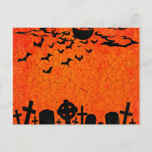 Cartão Postal Noite Assustadora do Halloween