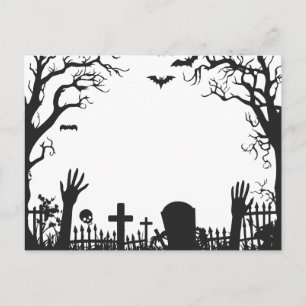 Cartão Postal Noite Assustadora do Halloween