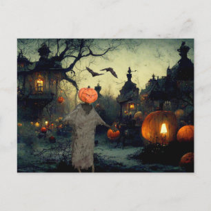 Cartão Postal Noite Assustadora do Halloween