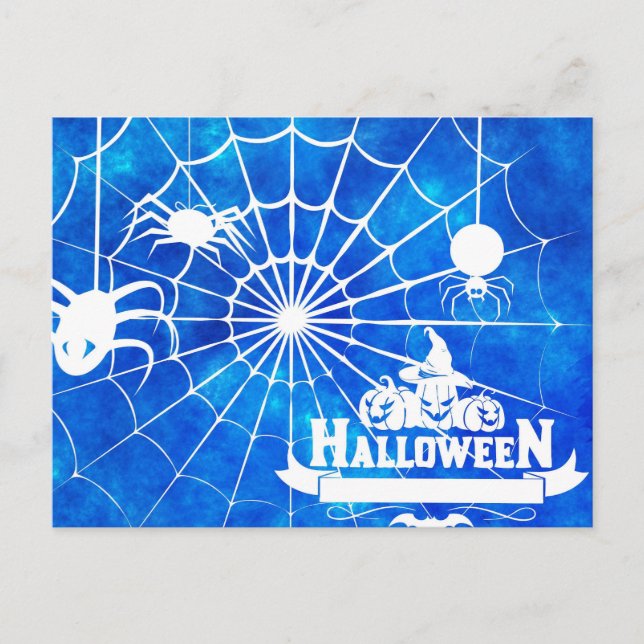 Cartão Postal Noite Assustadora do Halloween (Frente)
