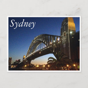Cartão Postal noite da ponte sydney