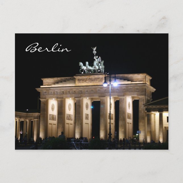Cartão Postal noite de brandenburg (Frente)