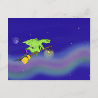 Cartão Postal Noite de diversão no Halloween.