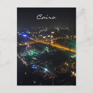 Cartão Postal noite de exibição do cairo