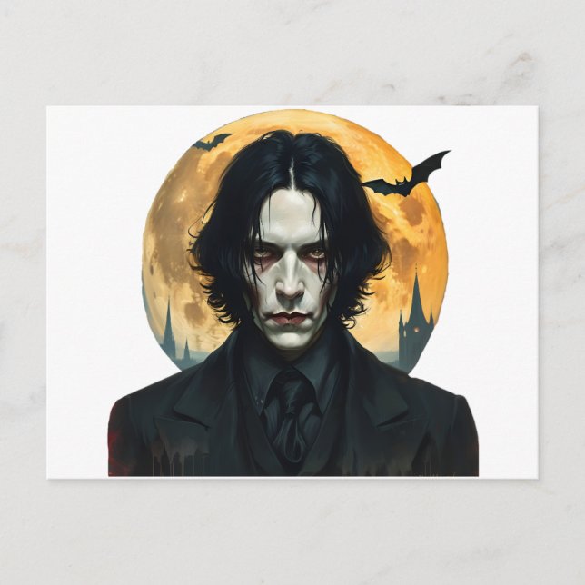 Cartão Postal Noite de Halloween - Ascensão de vampiro (Frente)