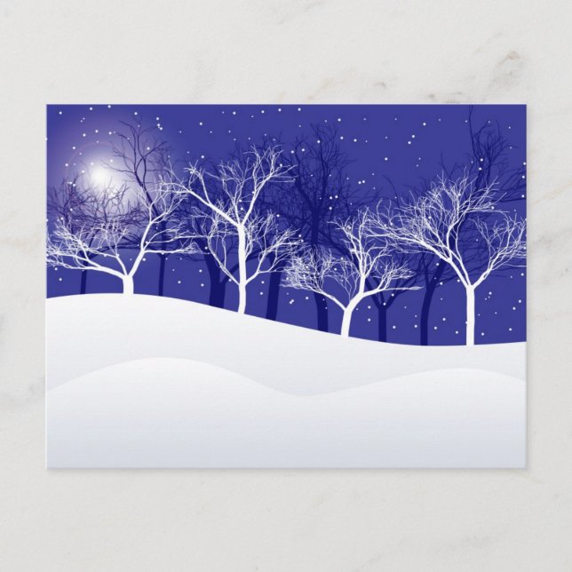 Cartão Postal Noite de inverno (Frente)