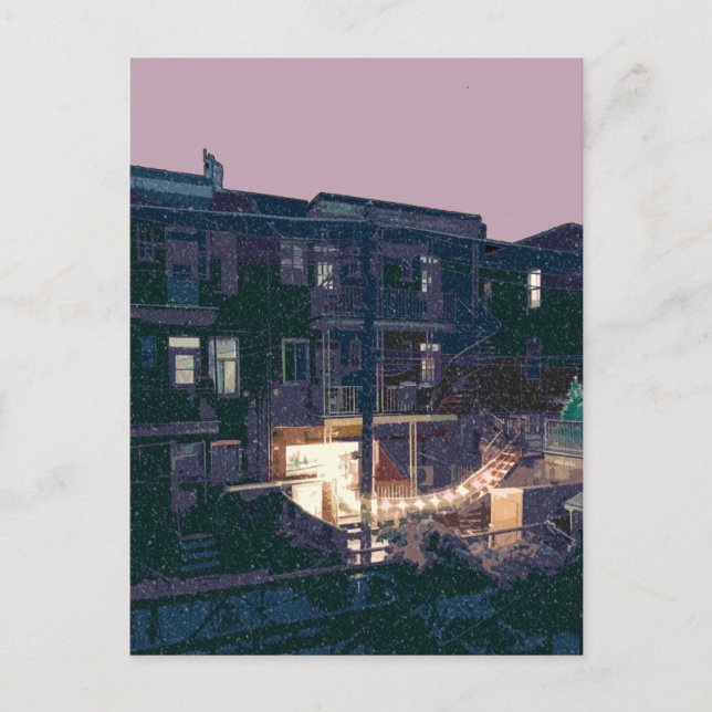 Cartão Postal noite de inverno (Frente)