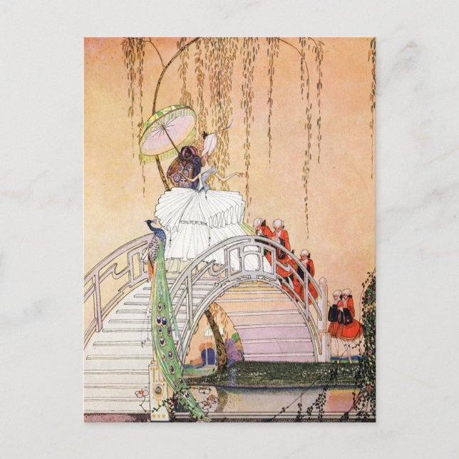 Cartão Postal Noite de Kay Nielsen em um Jardim Chinês (Frente)