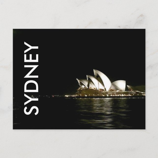 Cartão Postal noite de ópera da sydney (Frente)
