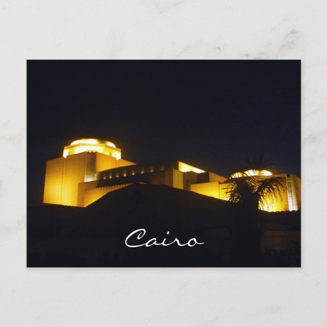 Cartão Postal noite de ópera do cairo (Frente)