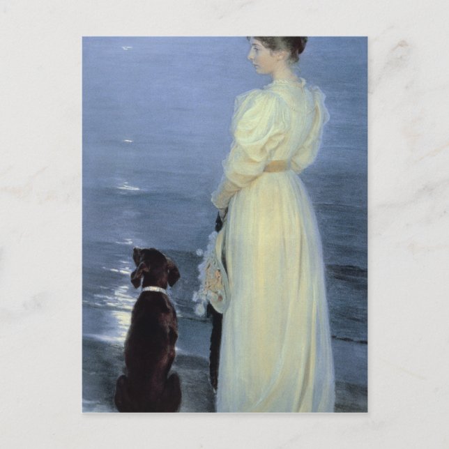 Cartão Postal Noite de Verão em Skagen (Frente)