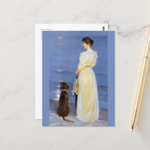 Cartão Postal Noite de verão em Skagen, P.S.Krøyer, Arte