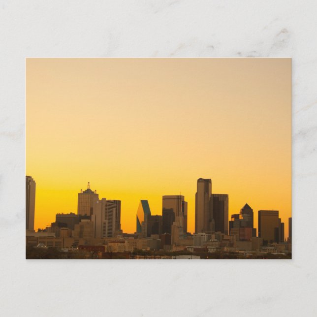 Cartão Postal Noite em Dallas, Texas (Frente)