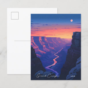 Cartão Postal Noite em Grand Canyon USA Viagem