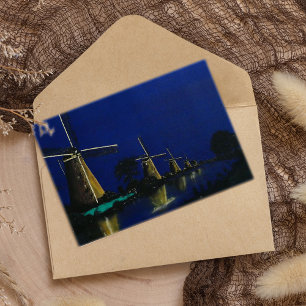Cartão Postal Noite em Kinderdijk