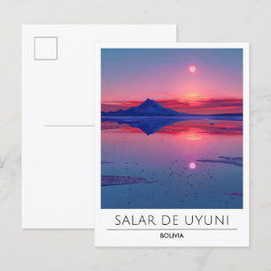 Cartão Postal Noite em Salar de Uyuni Bolivia Viagem