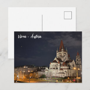 Cartão Postal Noite em Viena, Áustria