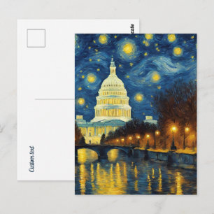 Cartão Postal Noite Estrelada em Washington DC