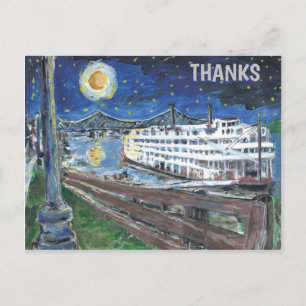 Cartão Postal Noite Estrelada Rainha do Mississippi, adicionar t