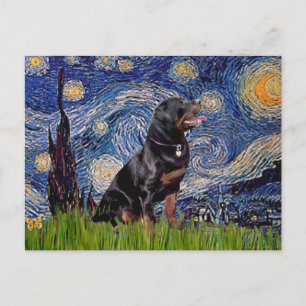 Cartão Postal Noite Estrelada - Rottweiler (#6)