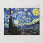 Cart&#227;o Postal Noite estrelado por Vincent van Gogh 1889