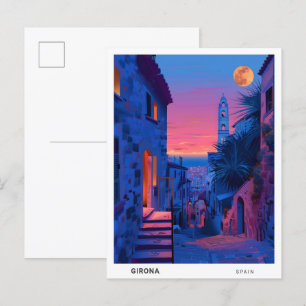 Cartão Postal Noite na Espanha de Girona