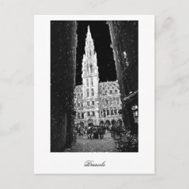 Cartão Postal Noite no lugar grande, Bruxelas