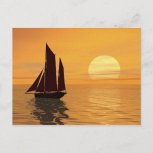 Cartão Postal Noite no oceano