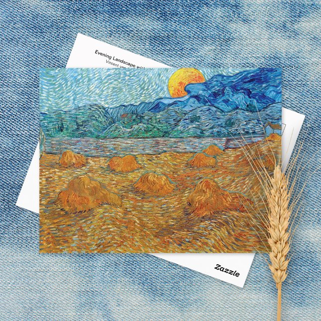 Cartão Postal Noite Paisagem Lua Vincent van Gogh (Criador carregado)