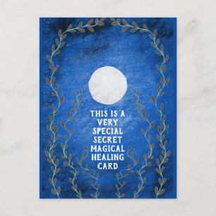 Cartão Postal Noite secreta mágica espiritual, recupere-se logo 