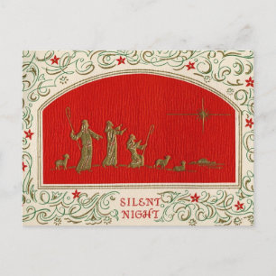 Cartão Postal Noite Silenciosa Postcard Natal Vintage