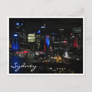 Cartão Postal noite sydney vívida