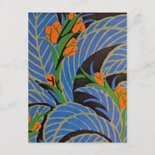Cartão Postal Noite Tropical de Arte de Seguy - Cartão-postal