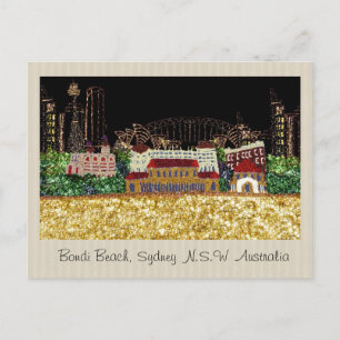 Cartão Postal   Noites Bondi   Bondi Beach, Austrá