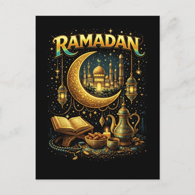 Cartão Postal Noites Douradas do Ramadão (Frente)