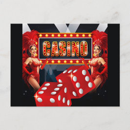 Cartão Postal Noites Glamourosas de Cassino
