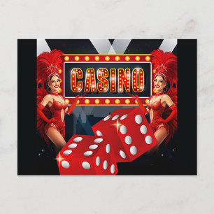Cartão Postal Noites Glamourosas de Cassino