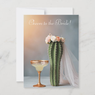 Cartão Postal Noiva Cactus Engraçado